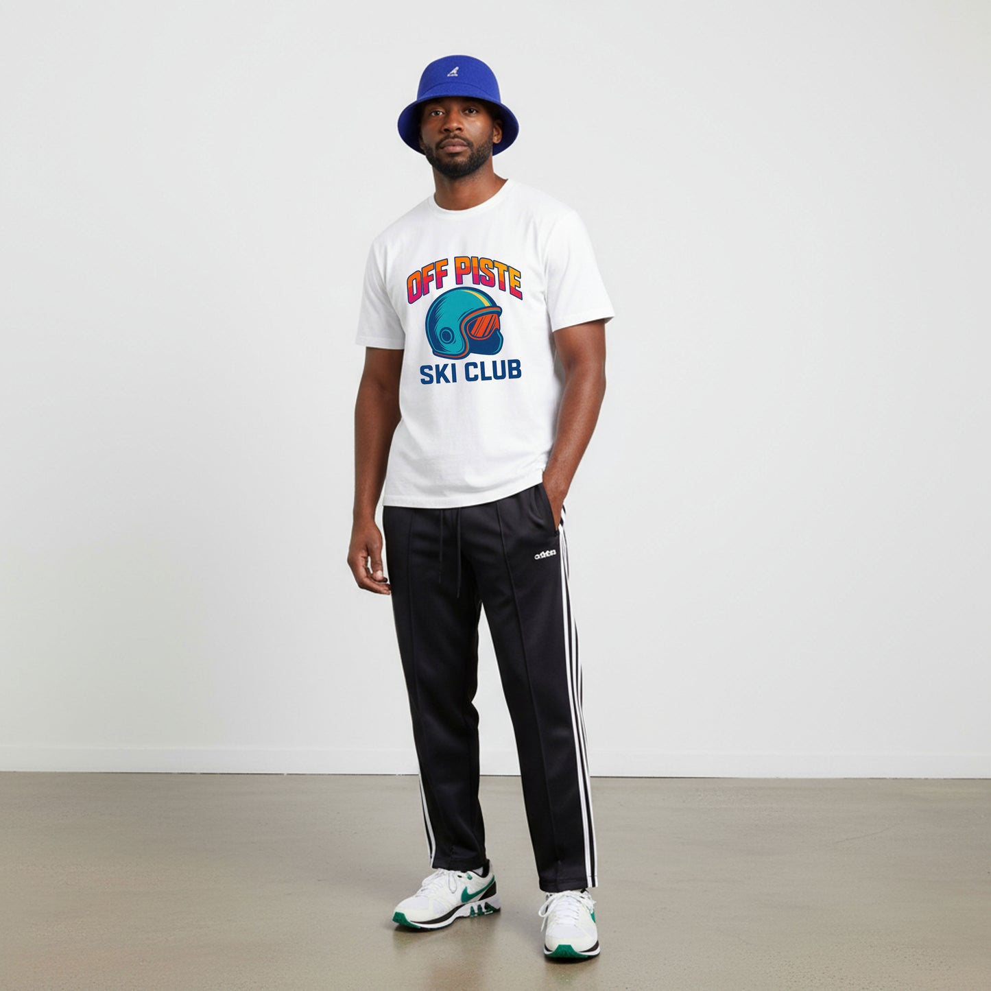 OFF PISTE SKI CLUB RETRO T SHIRT WHITE