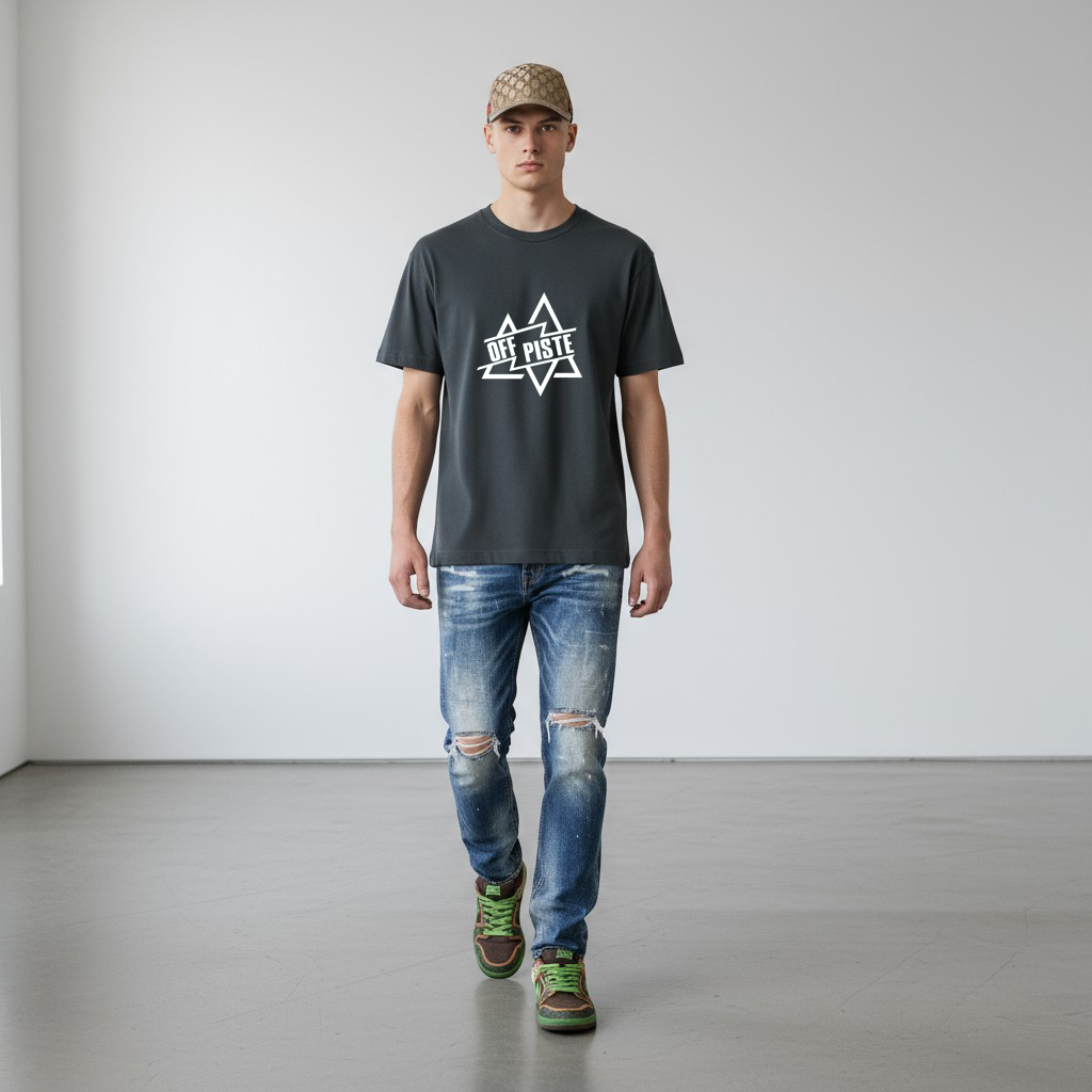 OFF PISTE OG LARGE LOGO T SHIRT BLACK