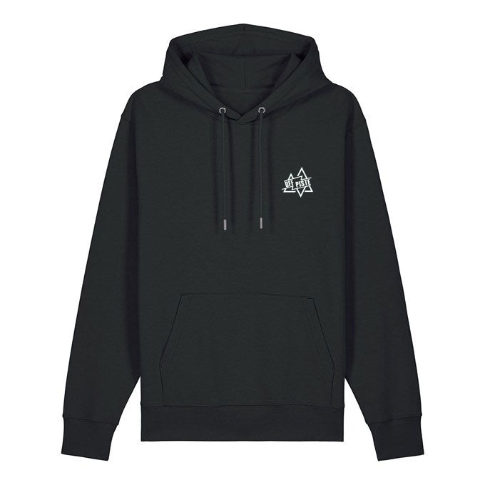 OFF PISTE DOWNHILL BACK PRINT HOODY BLACK
