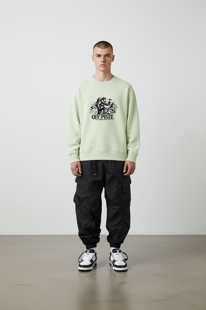 OFF PISTE PEAK SWEATER STEM GREEN