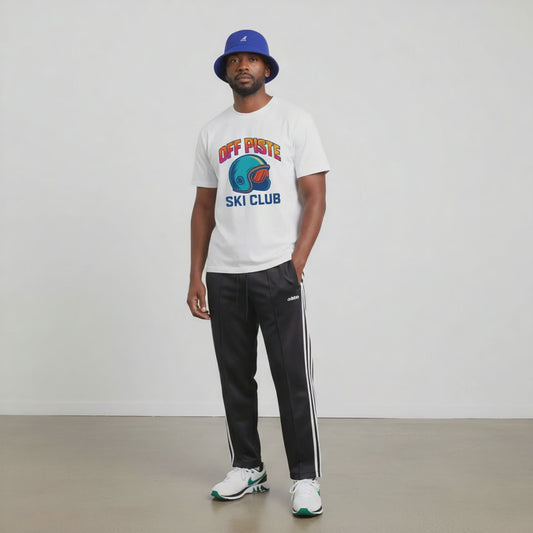 OFF PISTE SKI CLUB RETRO T SHIRT WHITE