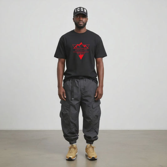 OFF PISTE MOUNTAIN RESORT T SHIRT BLACK